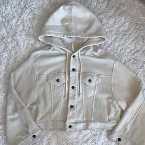 Free People Dreamers Cropped Hooded Jacket Small